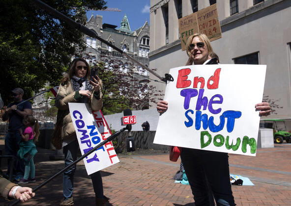 Coronavirus in den USA, Proteste gegen den Lockdown in Richmond,Virginia