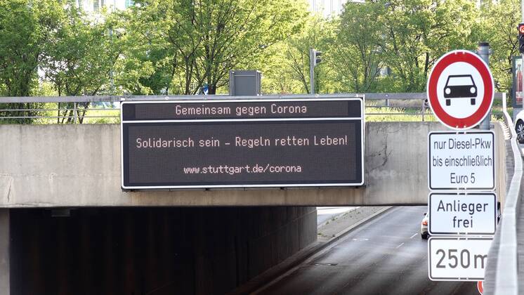Coronavirus in Stuttgart, Feinstaub-Alarme zunächst eingestellt