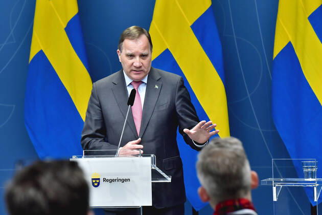 Coronavirus in Schweden, Pressekonferenz mit Ministerpräsident Löfven