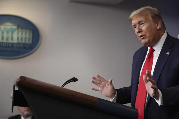 Coronavirus in den USA, Tägliche Pressekonferenz von Präsident Donald Trump
