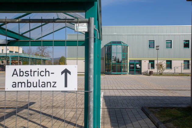 Coronavirus in Sachsen, Abstrichambulanz in Pirna