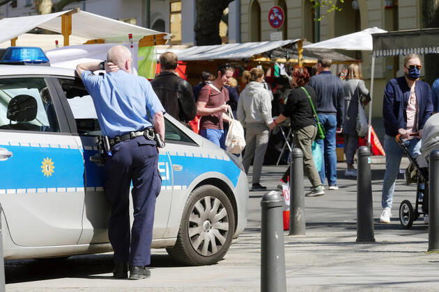 Coronavirus, Polizeikontrollen in Berlin