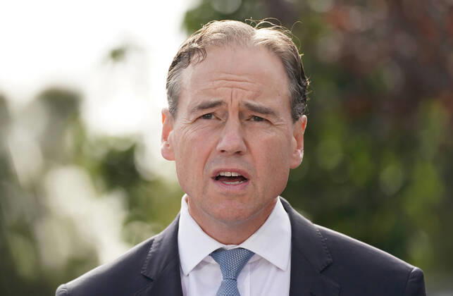 Coronavirus in Australien, Gesundheitsminister Greg Hunt, Pressekonferenz in Mornington