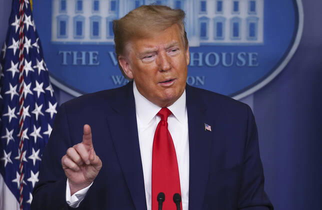 Coronavirus in den USA, Donald Trump Pressekonferenz in Washington