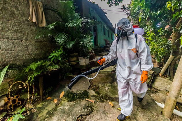 Coronavirus in Brasilien, Desinfektionsarbeiten in Rio de Janeiro