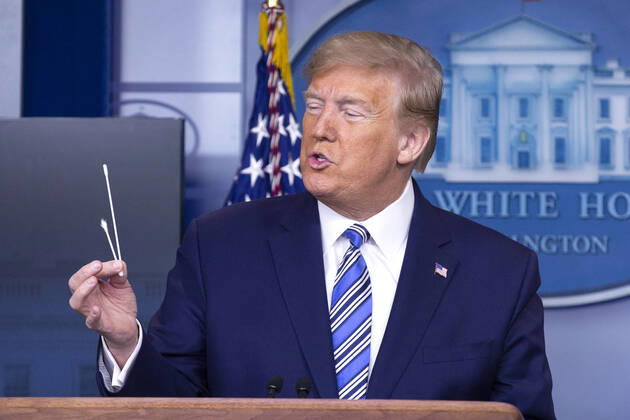 Coronavirus in den USA, Pressekonferenz von Donald Trump im Weißen Haus
