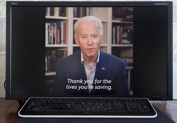 Coronavirus in den USA, Videobotschaft von Joe Biden