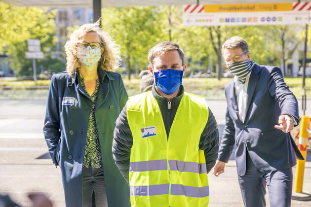 Coronavirus in Sachsen, Presstermin der Stadt Leipzig und der Leipziger Verkehrsbetriebe
