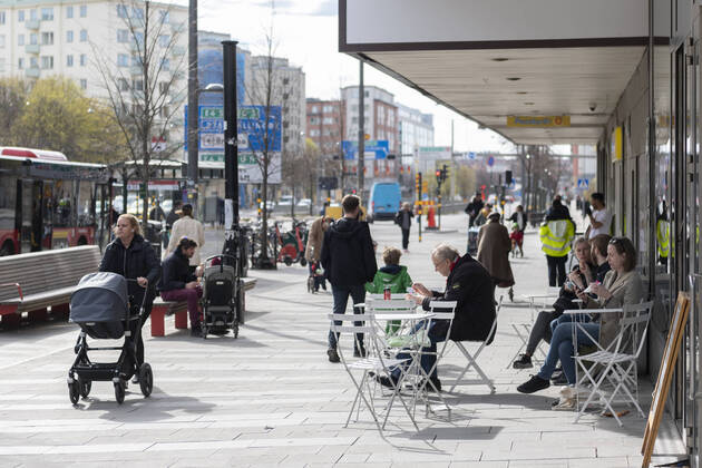 Coronavirus in Schweden, Impressionen aus Stockholm