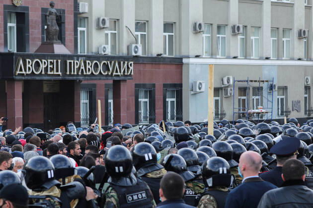 Coronavirus in Russland, Proteste gegen Ausgangssperre in Nordossetien