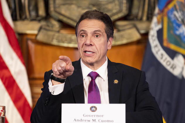 Coronavirus in New York, Tägliche Pressekonferenz von Gouverneur Cuomo in Albany