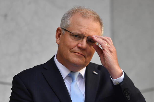 Coronavirus in Australien, Scott Morrison Pressekonferenz in Canberra