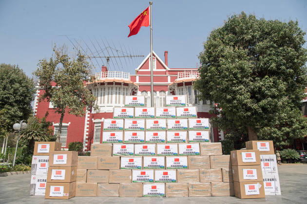 Coronavirus in Ägypten, Hilfslieferungen aus China in Kairo