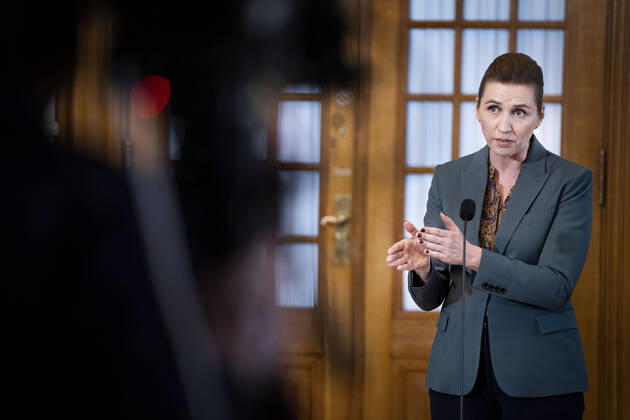 Coronavirus in Dänemark, Mette Frederiksen Pressekonferenz