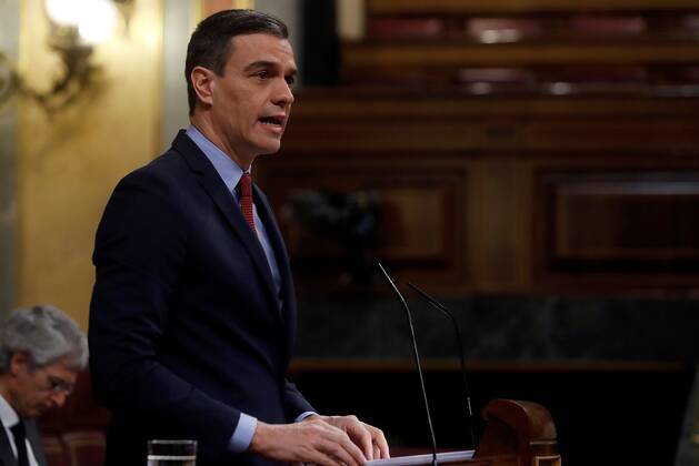 Coronavirus in Spanien, Pedro Sanchez bei Fragestunde an die Regierung in Madrid
