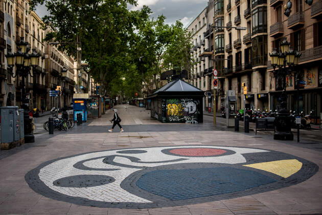 Coronavirus in Spanien, Impressionen aus Barcelona