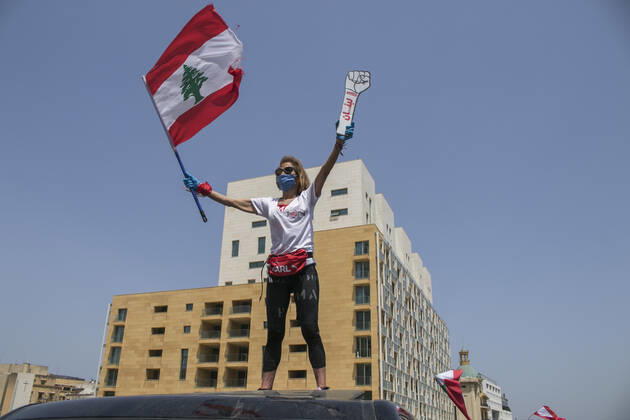 Coronavirus im Libanon, Proteste gegen Regierungsmaßnahmen in Beirut
