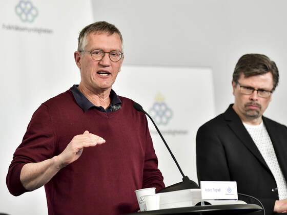 Coronavirus in Schweden, Epidemiologe Anders Tegnell gibt Pressekonferenz