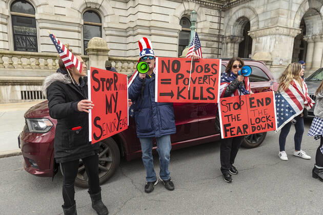 Coronavirus in den USA, Operation Gridlock während Demonstration in New York