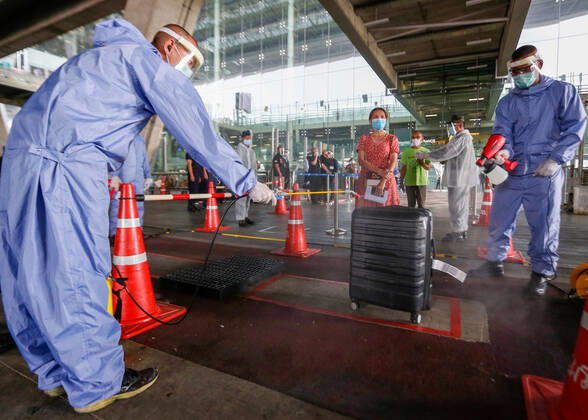 Coronavirus in Thailand, Sicherheitsmaßnahmen am Flughafen Suvarnabhumi in Bangkok