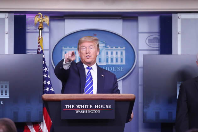 Coronavirus in den USA, Donald Trump Pressekonferenz in Washington