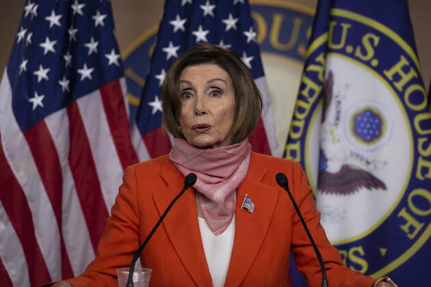 Coronavirus in den USA, Nancy Pelosi Pressekonferenz in Washington DC