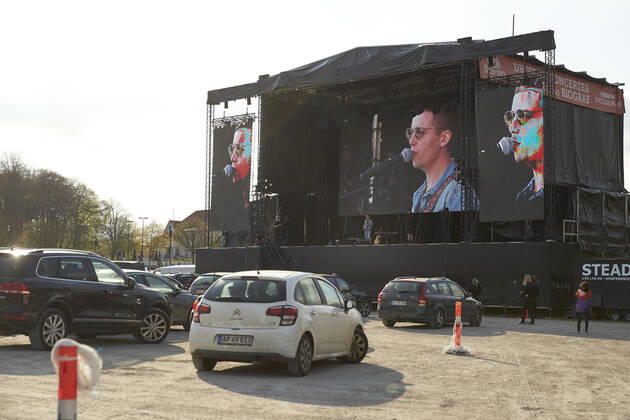 Coronavirus in Dänemark, ausverkauftes Drive-In-Konzert in Aarhus