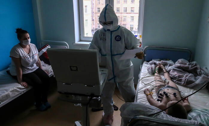 Coronavirus in Russland, Behandlung von Kindern in einer Spezialklinik in Moskau