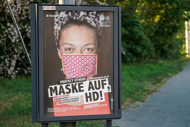 Coronavirus, Masken-Posterkampagne in Heidelberg
