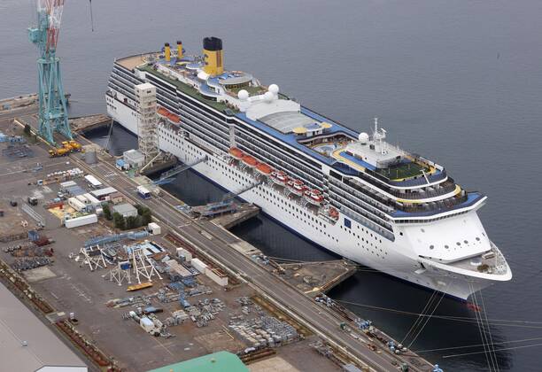 Coronavirus: Kreuzfahrtschiff Costa Atlantica im Hafen von Nagasaki